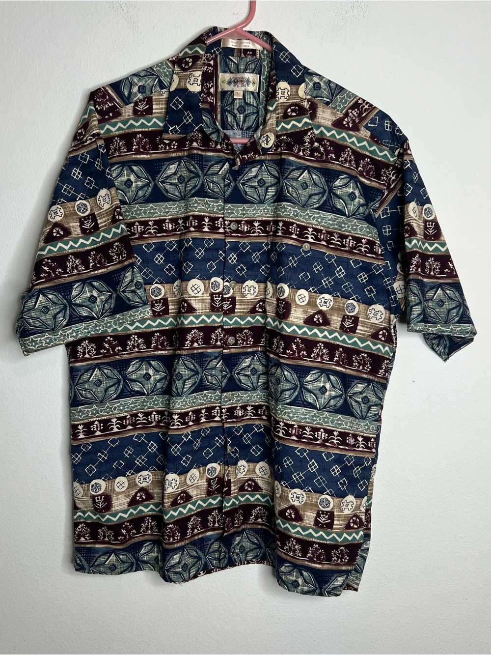 Campia Moda Men’s Hawaiian Shirt Multicolor Size Large